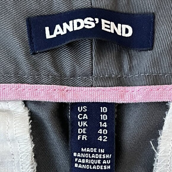 Lands' End Women Lead Color Casual  Pants Sz 10 Straight Leg Mid Rise No stretch - Picture 7 of 12